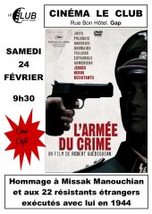 CINE CAFE - L'ARMEE DU CRIME